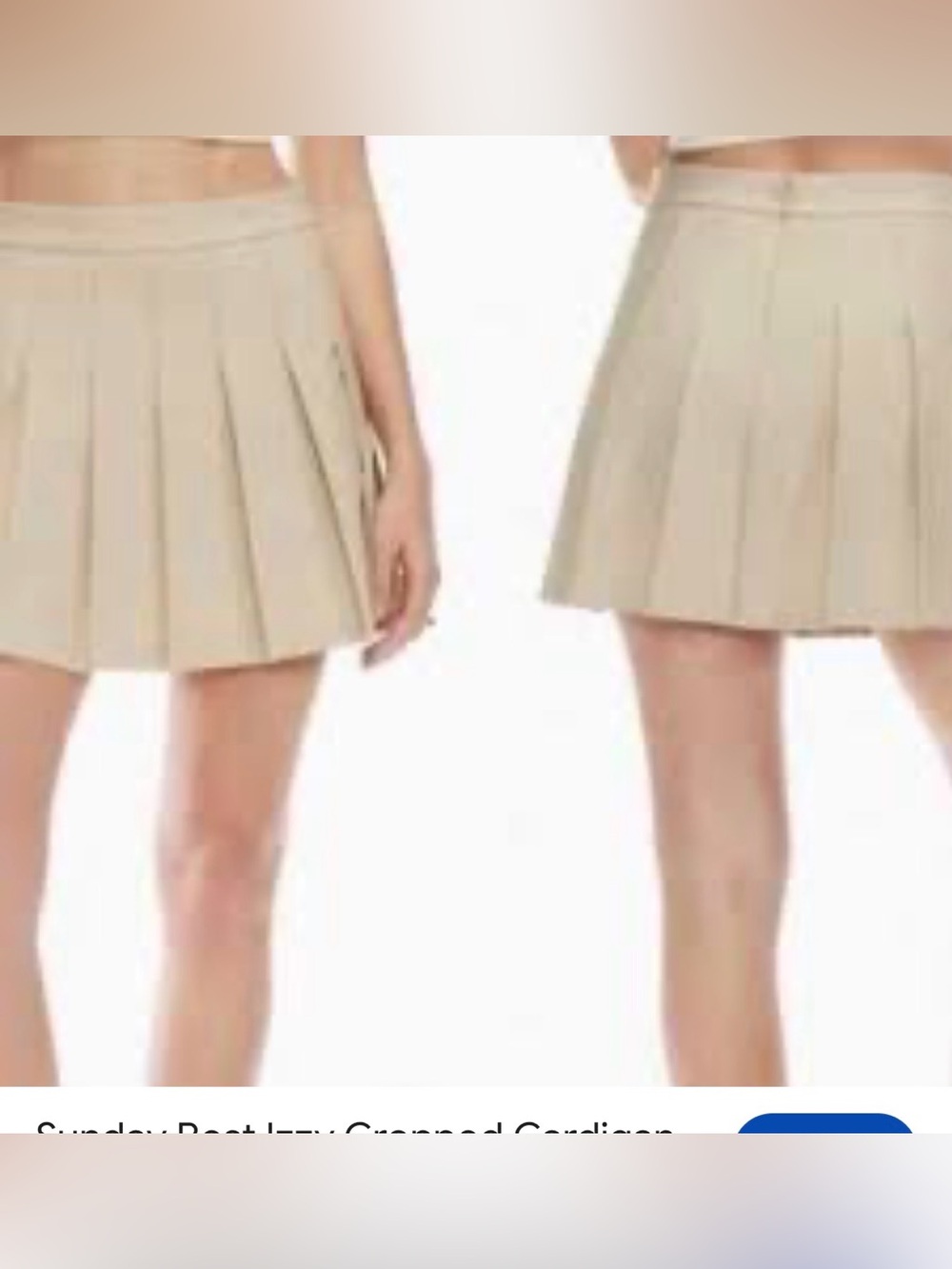 Aritzia SundayBest Pleated Mini Skirt Preppy 90’s size 0
